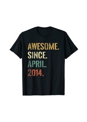 Born 8th Birthday 8 Year Old Awesome Since April 2014 T-Shirt