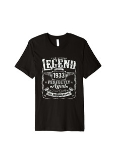 Born 91st Birthday Living Legend Since 1933 Classic Vintage Premium T-Shirt