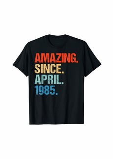 Born Amazing Since April 1985 Retro Vintage 35th Birthday Gifts T-Shirt