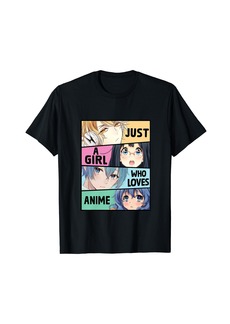 Born Cute Anime Girls Kawaii Otaku Just A Girl Who Loves Anime T-Shirt