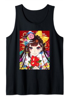 Born Anime Girl Shirt Japanese Aesthetic Anime Tee Otaku Gifts Tank Top