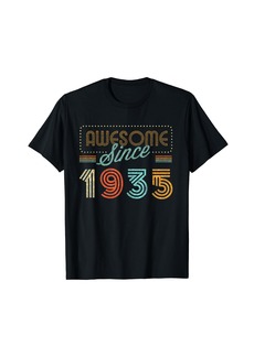 Born Awesome Since 1935 Year Of Birth Birthday T-Shirt