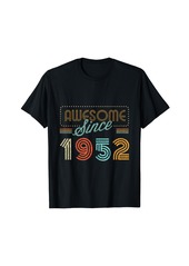 Born Awesome Since 1952 Year Of Birth Birthday T-Shirt
