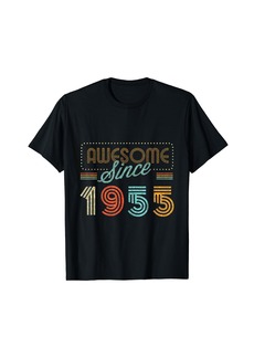 Born Awesome Since 1955 Year Of Birth Birthday T-Shirt