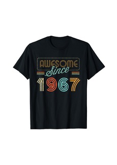 Born Awesome Since 1967 Year Of Birth Birthday T-Shirt