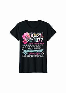 Born Awesome Since 1977 44th Birthday I'm A April Girl 1977 T-Shirt