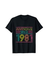 Born Awesome Since 1981 43rd Birthday Gifts 43 Years Old T-Shirt