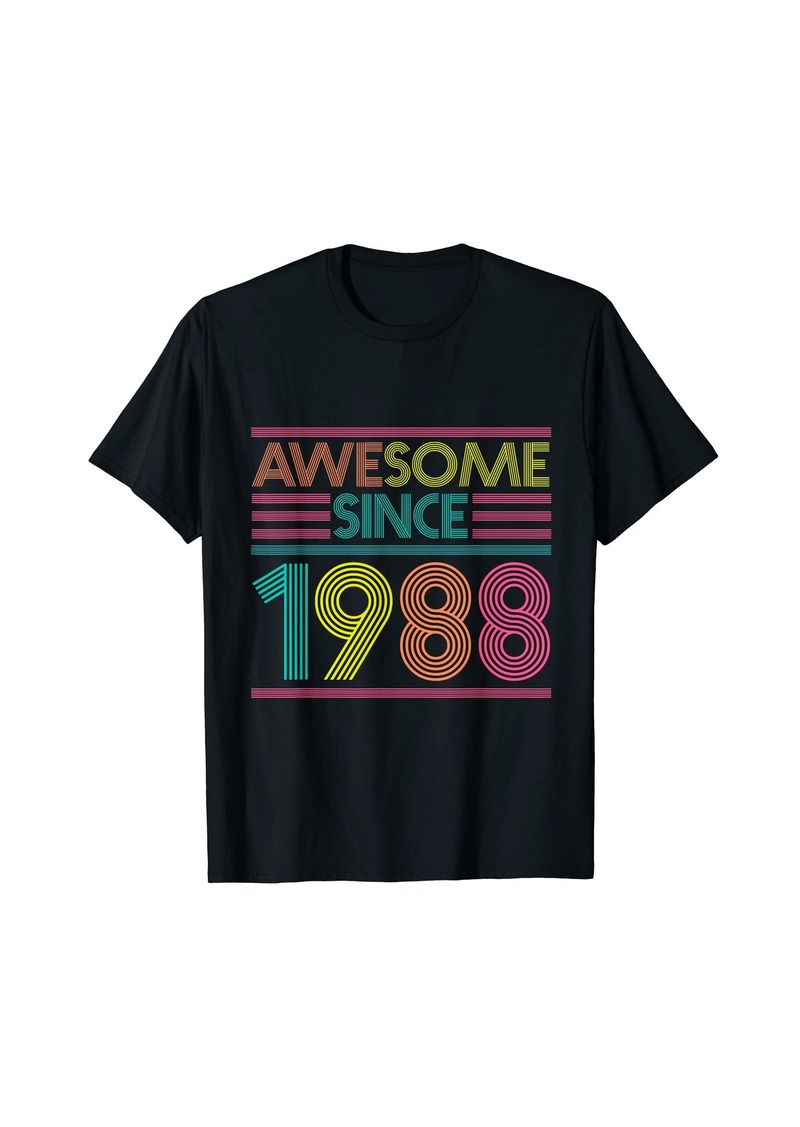 Born Awesome Since 1988 36th Birthday Gifts 36 Years Old T-Shirt