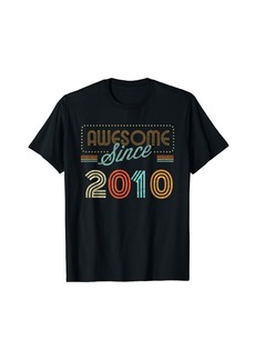 Born Awesome Since 2010 Year Of Birth Birthday T-Shirt