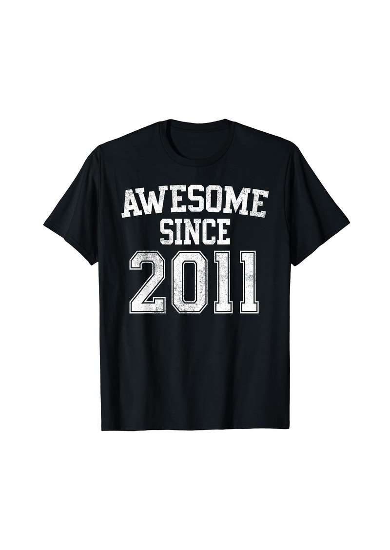 Born Awesome Since 2011 Gifts 13th Birthday 13 Year Old Boy Girl T-Shirt