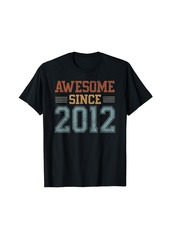 Born Awesome Since 2012 12th Birthday 12 Year Old Boy Girl T-Shirt