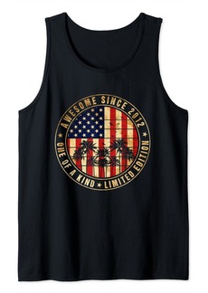 Born Awesome Since 2012 12th Birthday American Flag 12 Years Old Tank Top