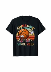 Born Awesome Since 2013 7th Dabbing Basketball Birthday for Boys T-Shirt