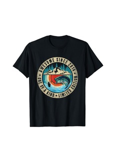 Born Awesome Since 2014 10th Birthday Gifts Boys Vintage Fishing T-Shirt