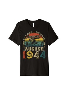 Born Awesome Since August 1944 Vintage 80th Birthday Gifts Women Premium T-Shirt
