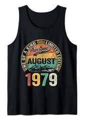 Born Awesome Since August 1979 Vintage 45th Birthday Gifts Men Tank Top