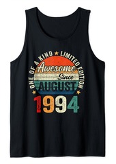 Born Awesome Since August 1994 Vintage 30th Bday Gift Men Women Tank Top