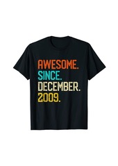 Born Awesome Since December 2009 Retro Vintage 11th Birthday Gift T-Shirt