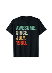 Born Awesome Since July 1960 Vintage 64th Birthday Gifts Men T-Shirt