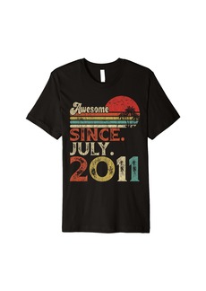 Born Awesome Since July 2011 13 Years Old 13th Birthday Gifts Men Premium T-Shirt