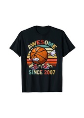 Born Basketball Dabbing Awesome Since 2007 Birthday Boys Men T-Shirt