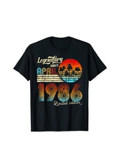 Born Birthday Legendary Since April 1986 Gift T-Shirt