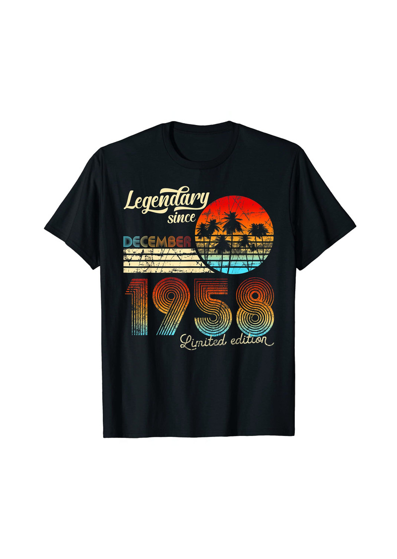 Born Birthday Legendary Since December 1958 Gift T-Shirt