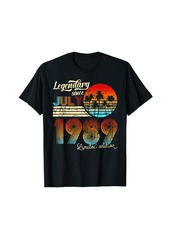 Born Birthday Legendary Since July 1989 Gift T-Shirt
