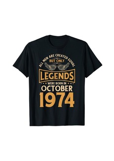 Birthday Legends Were Born In October 1974 T-Shirt