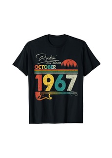 Born in 1967 Vintage Rockin Since October 1967 Guitar Bday T-Shirt