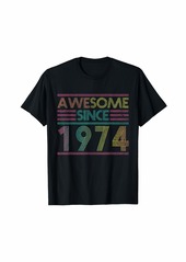 Born in 1974 Shirt Retro Vintage Awesome Since 1974 Gift T-Shirt