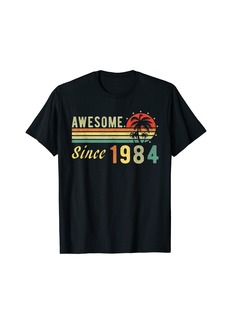 Born In 1984 Awesome Since 1984 Distressed Retro Birthday T-Shirt