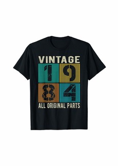Born in 1984 Vintage Retro Original Parts Birthday Gift Idea T-Shirt