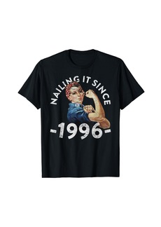 Born In 1996 | Rosie The Riveter Vintage Retro Birthday 1996 T-Shirt