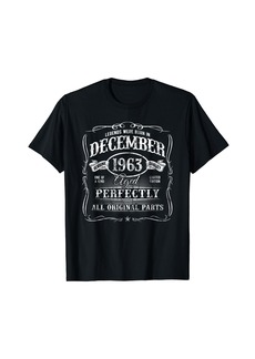 Born In December 1963 Vintage 61st Birthday T-Shirt