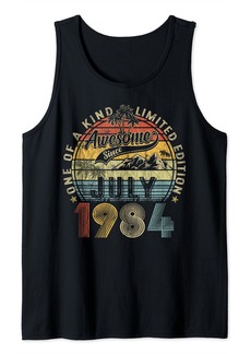 Born In July 1984 40th Birthday Decoration 40 Year Old Gifts Tank Top