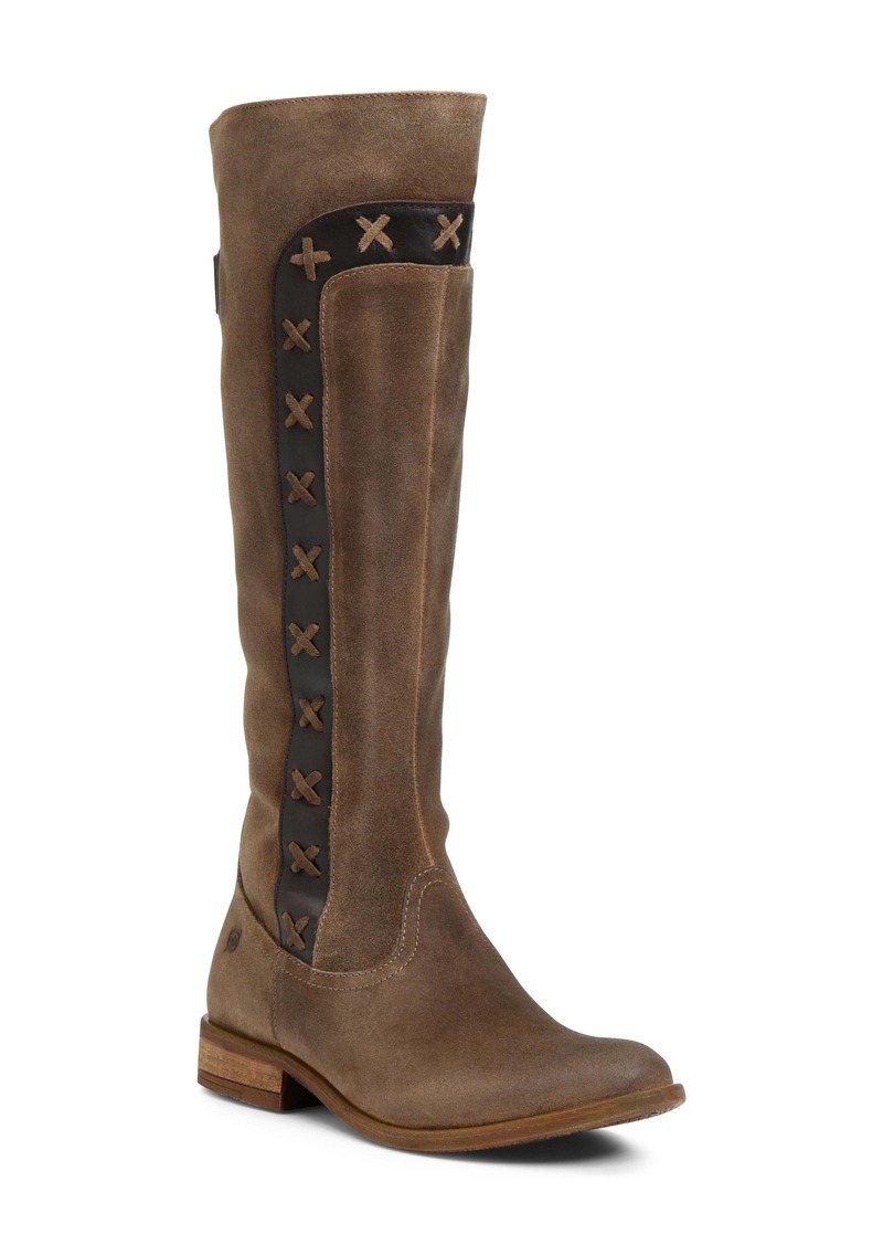 born tay block heel knee high boot