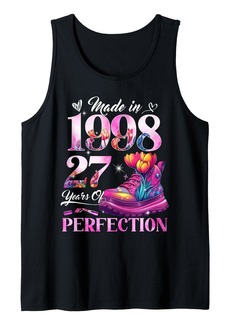 Born Chapter 27 EST 1998 27 Years Old Gifts 27th Birthday Queen Tank Top