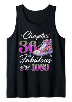 Born Chapter 36 EST 1989 36 Years Old Gifts 36th Birthday Queen Tank Top