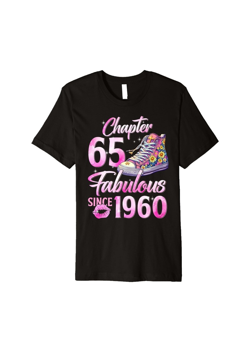 Born Chapter 65 EST 1960 65 Years Old Gifts 65th Birthday Queen Premium T-Shirt