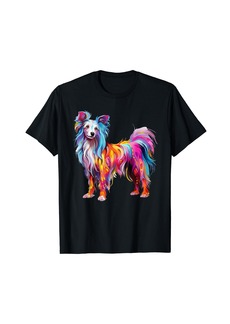 Born Chinese Crested Cute Colorful Dog For Dog Lovers T-Shirt