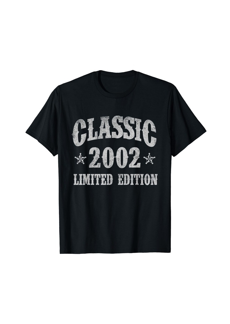 Born Classic 2002 Limited Edition Year Of Birth Birthday T-Shirt
