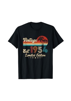 Born Est Vintage 1954 70th Birthday Gifts Men Women 70 Years Old T-Shirt