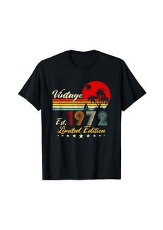 Born Est Vintage 1972 Limited Edition 50th Birthday 50 Year Old T-Shirt