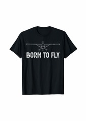 Born Flight C172 Airplane Pilot Aviation Gift for Men Women T-Shirt