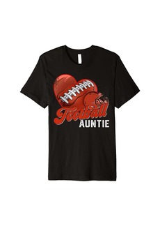 Born Football Auntie Football Lovers Cute Mother's Day Girl Women Premium T-Shirt