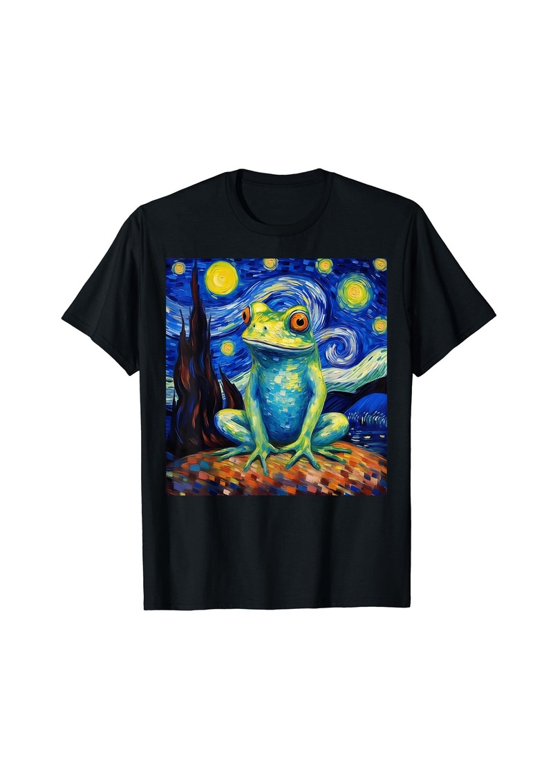 Born Frog Starry Night Van Gogh T-Shirt
