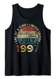 Born Funny 27 Years Old July 1997 Retro 27th Birthday Gifts Men Tank Top