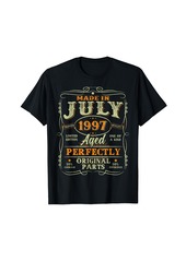 Born Funny 27 Years Old July 1997 Vintage 27th Birthday Men Women T-Shirt