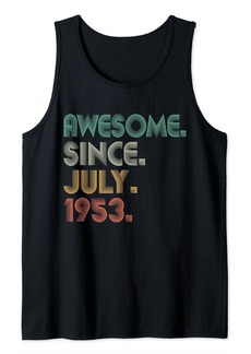 Born Funny 71 Years Old July 1953 Retro 71st Birthday Gifts Men Tank Top